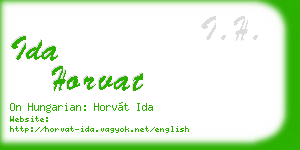 ida horvat business card